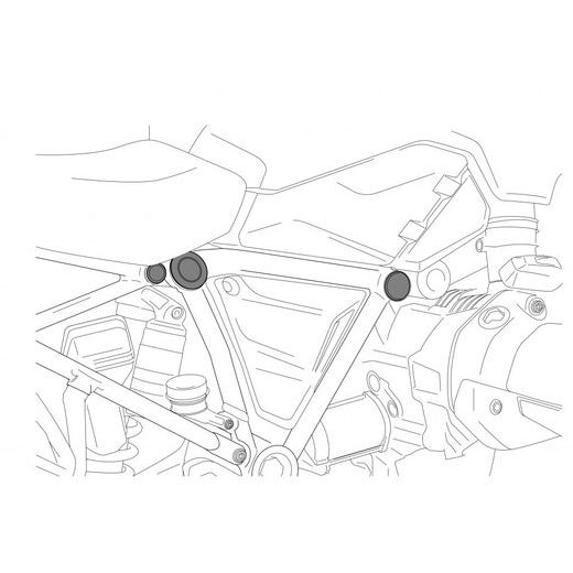 Chassis cap covers PUIG 0096N črna