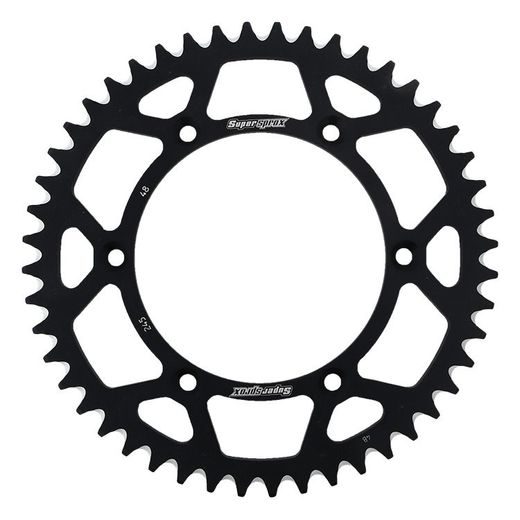 Rear ALU sprocket SUPERSPROX RAL-245:48-BLK črna 48T, 520