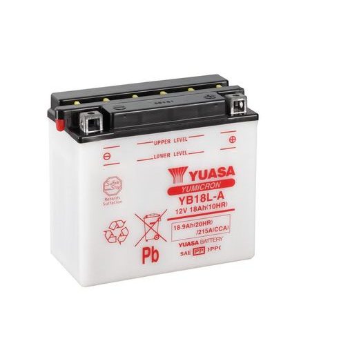 Yumicron battery with acid YUASA YB18L-A