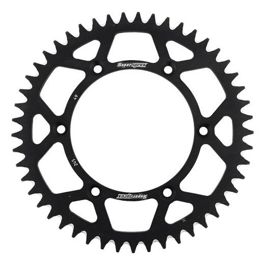Aluminijasti zadnji verižnik (zobnik) SUPERSPROX RAL-245/2:49-BLK črna 49T, 520
