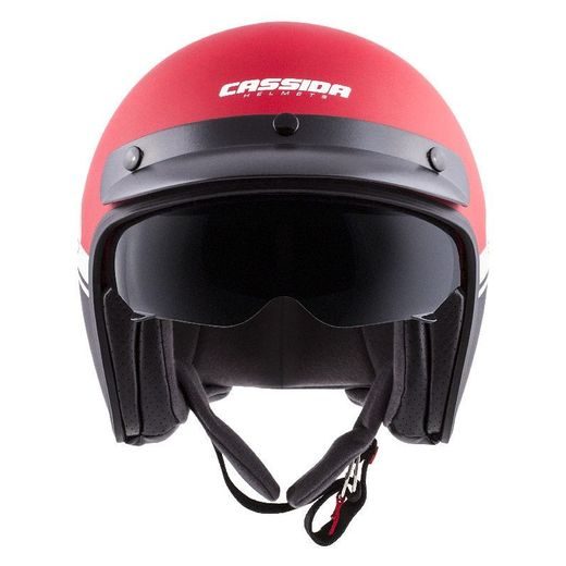 Jet čelada CASSIDA OXYGEN JAWA OHC red matt / black / white XL