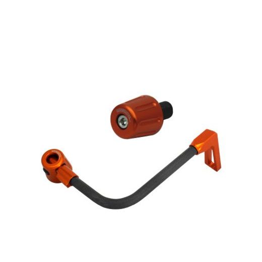 Lever guard in Carbon + left end ACCOSSATO DE009 with black hose and joint right