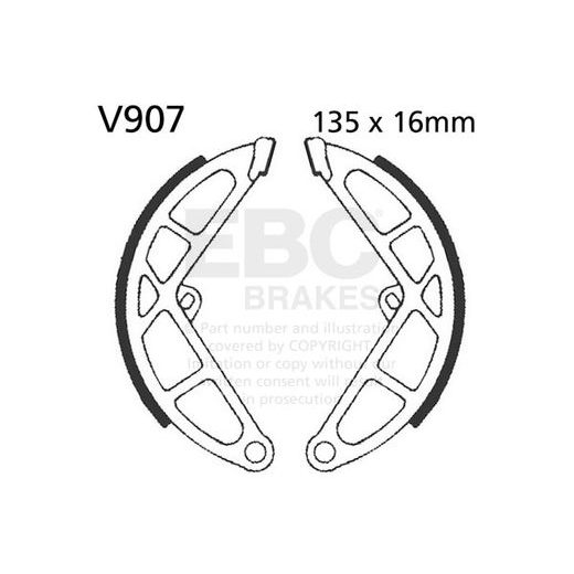 Brake shoe set EBC V907 Vzmeti niso priložene
