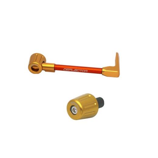 Lever guard in aluminium + left end ACCOSSATO DE004 with orange hose and joint right