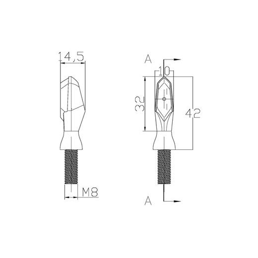 Turn signals PUIG PUTT 3734N črna homologated