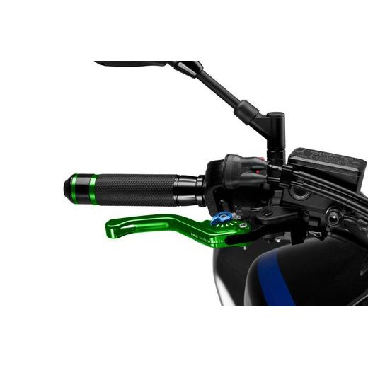 Brake lever without adapter PUIG 3.0 130VA kratka (short) green/blue
