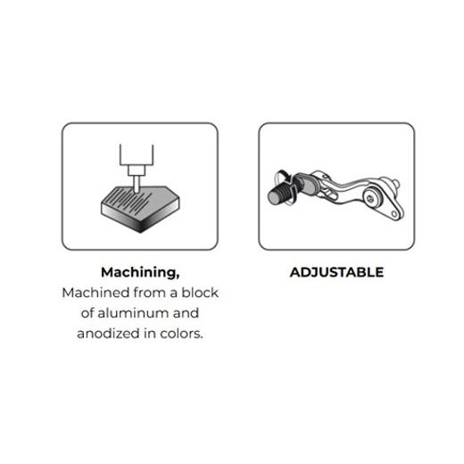Gear shift pedal PUIG 22207T oranžna adjustable