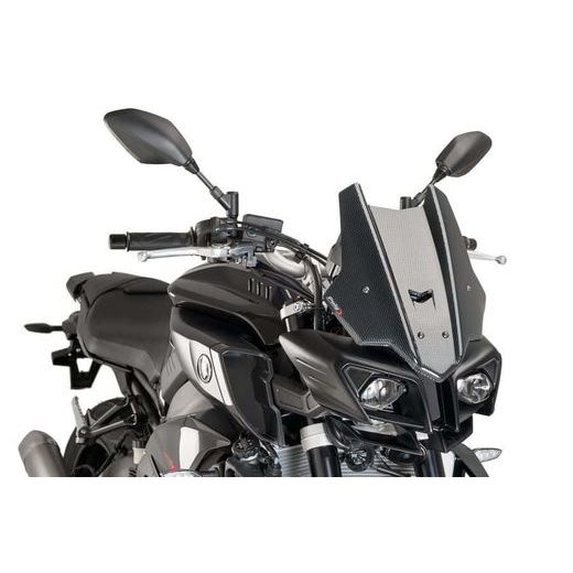Windscreen PUIG RACING 8917C carbon look