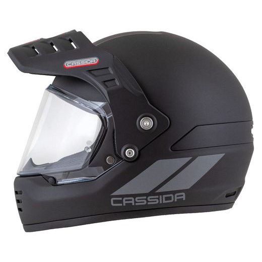 Motocross Helmet CASSIDA FORMX FLATOUT black matt/ dark grey/ black matt peak XL