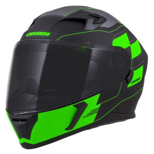 Integralna čelada CASSIDA INTEGRAL 3.0 ROXOR black matt/ green/ grey M