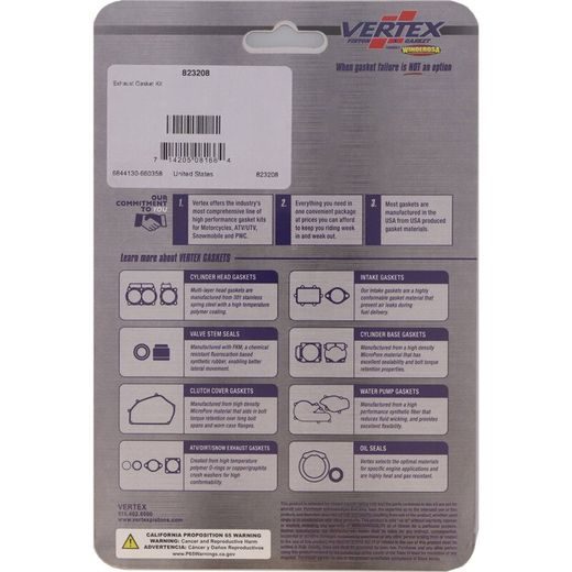Exhaust gasket kit WINDEROSA 823208