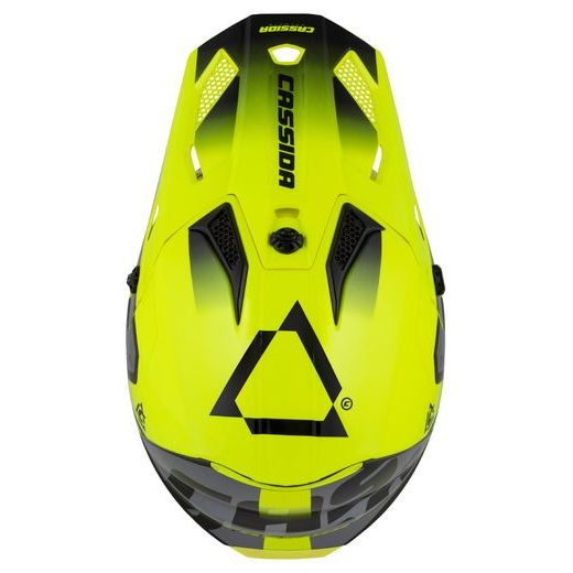 Motocross Helmet CASSIDA CROSS CUP 2 NAPA JUNIOR yellow fluo/black/pearl gray S