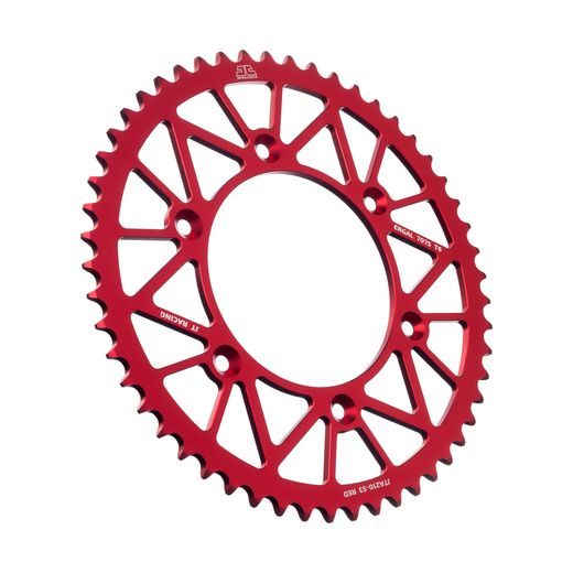 Aluminijasti zadnji verižnik (zobnik) JT JTA 210-53RED 53T, 520 Rdeč