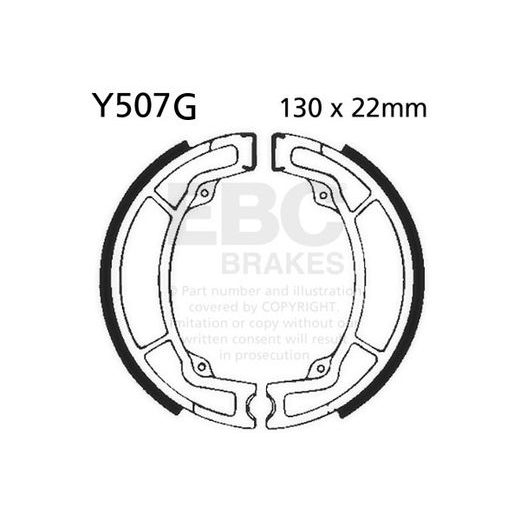 Brake shoe set EBC Y507G grooved