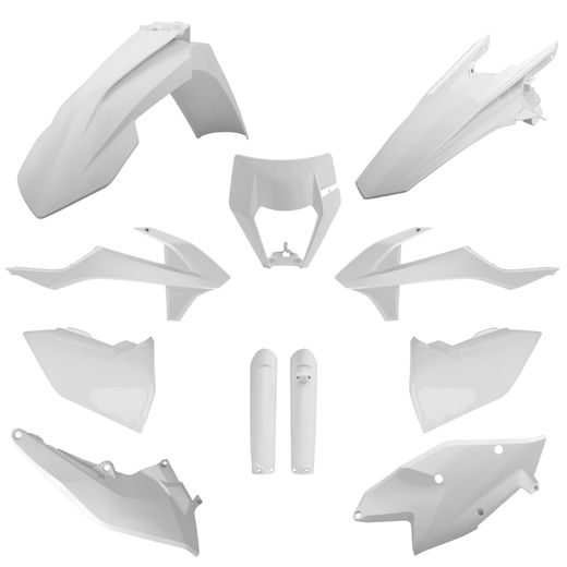 Set plastik POLISPORT 91470 White KTM