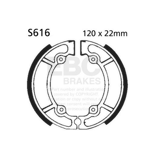 Brake shoe set EBC S616