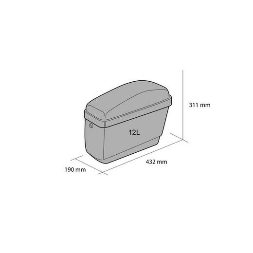 Rigid saddlebag CUSTOMACCES EASY AMZ004N črna pair, with KF universal support
