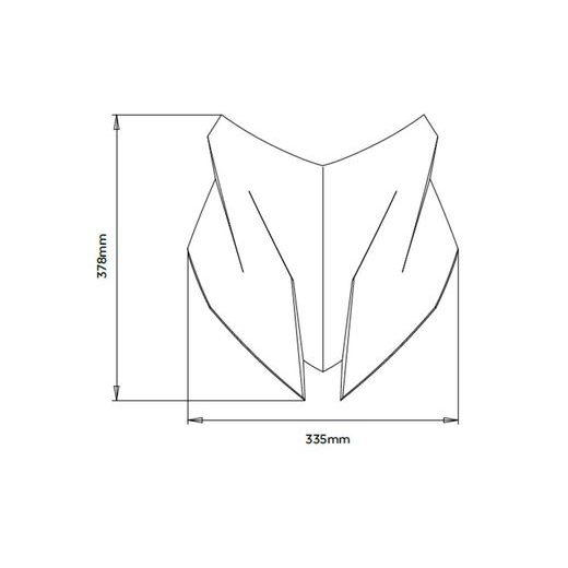 Windscreen PUIG SPORT 20460N črna