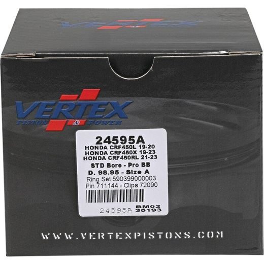 Complete piston VERTEX 24595A Cylinder 99, piston 95,95 mm (Big Bore)