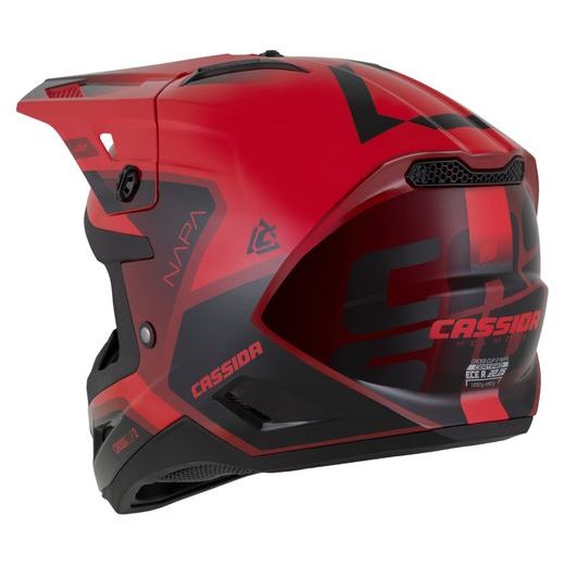 Motocross Helmet CASSIDA CROSS CUP 2 NAPA pearl red/maroon/black S