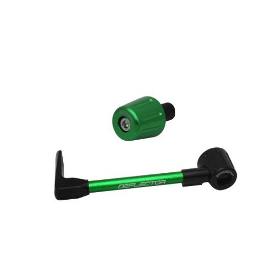 Lever guard in aluminium + right end ACCOSSATO DE005 with green hose and joint levi
