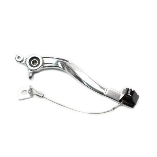 Brake pedal MOTION STUFF 83P-0921002 silver body, black steel fixed tip Steel Fixed Tip