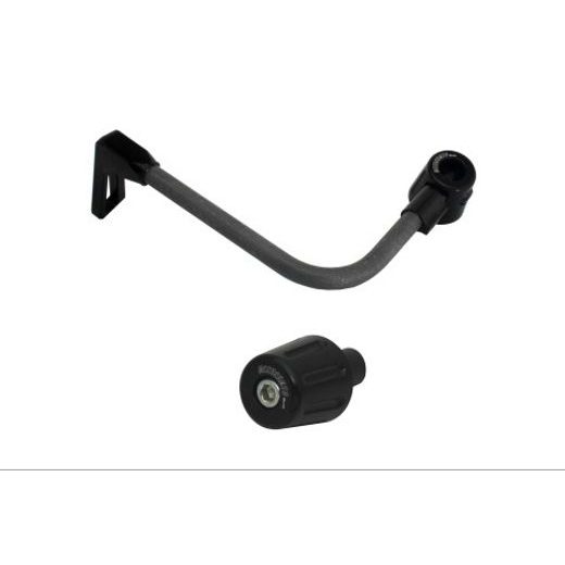 Lever guard in carbon + right end ACCOSSATO DE010 with black hose and joint levi