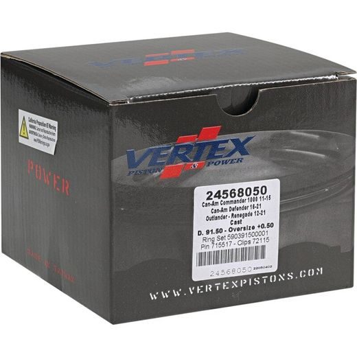 Complete piston VERTEX 24568050 Cylinder 91,5, piston 91,46 mm (Cast)