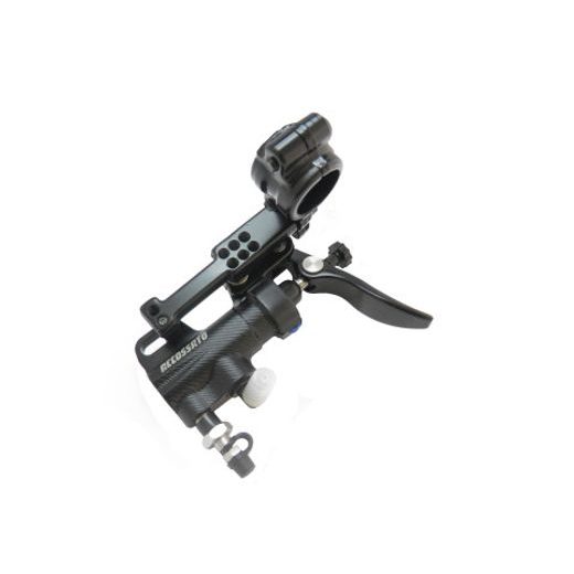 Thumb brake master cylinder ACCOSSATO BP002 piston diam. 10.5 mm with short lever and bracket included