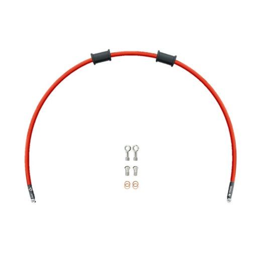 Set cevi za sklopko Venhill POWERHOSEPLUS KAW-11010CS-RD (1 cev v kompletu) Red hoses, stainless fittings