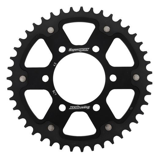 Zadnji verižnik (zobnik) SUPERSPROX STEALTH RST-478:43-BLK črna 43T, 520