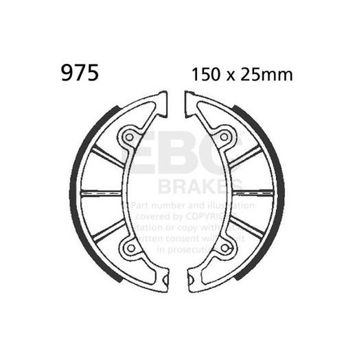 Brake shoe set EBC 975