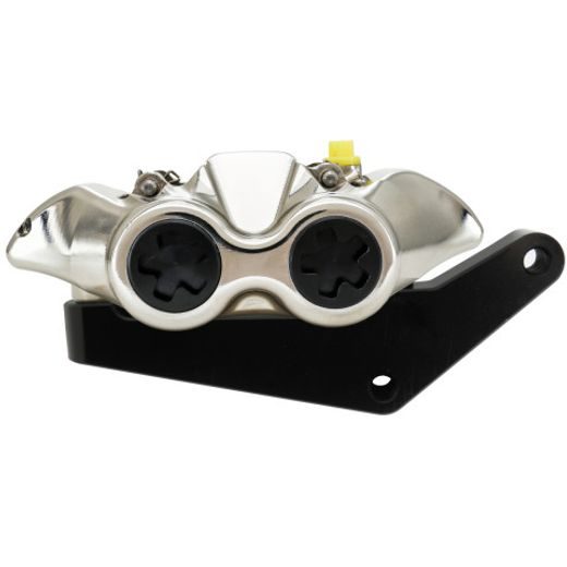 Pair of front radial brake calipers + bracket ACCOSSATO KITA28 for Harley Davidson