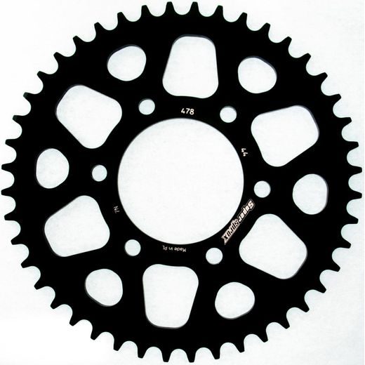 Rear ALU sprocket SUPERSPROX RAL-478:44-BLK črna 44T, 520