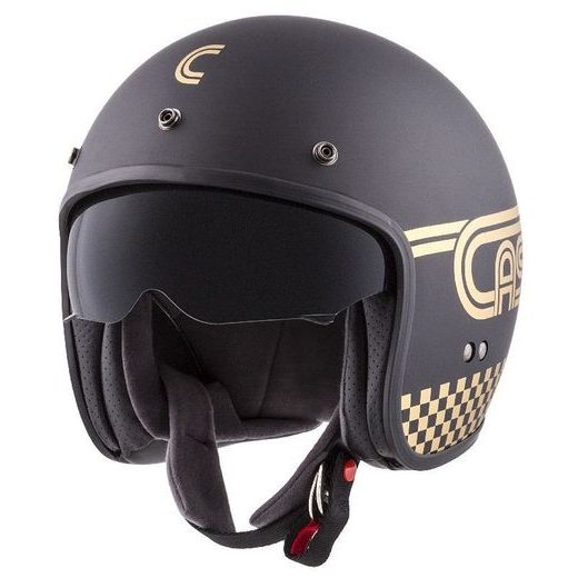 Jet čelada CASSIDA OXYGEN RONDO black matt / gold S