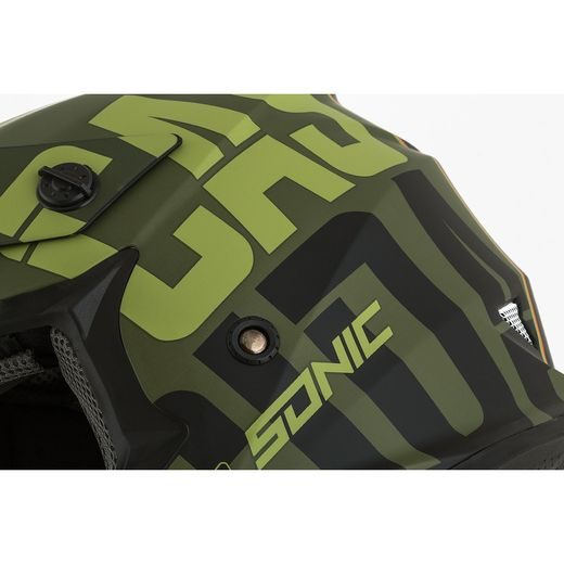 Motocross Helmet CASSIDA CROSS CUP SONIC matt green /orange XS