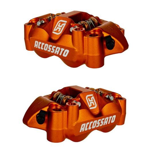 Radial brake caliper ACCOSSATO PZ004 forged monoblock 108 mm distance with pistons in aluminium
