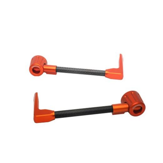 Lever guard ACCOSSATO DE008 with black hose and joint right + left, carbon