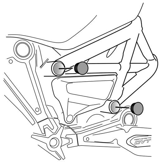 Chassis cap covers PUIG 9705N črna