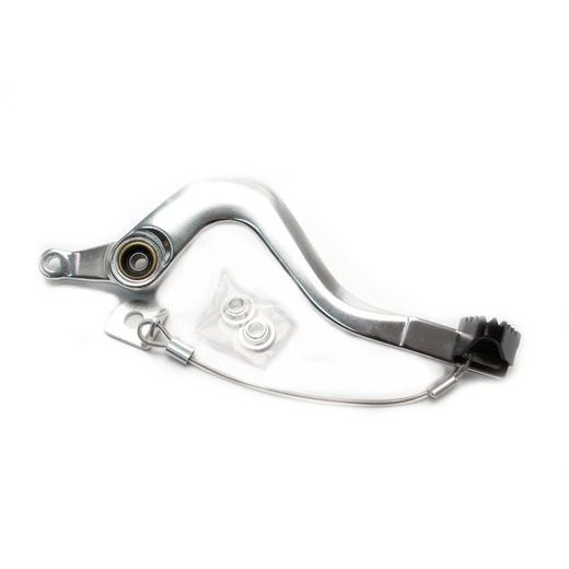 Brake pedal MOTION STUFF 83P-0711002 silver body, black steel fixed tip Steel Fixed Tip