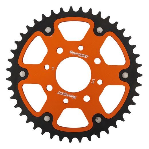 Zadnji verižnik (zobnik) SUPERSPROX STEALTH RST-273:43-ORG oranžna 43T, 520