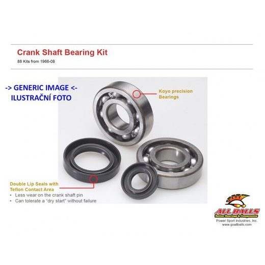 Ležaji ročične gredi All Balls Racing CB24-1093