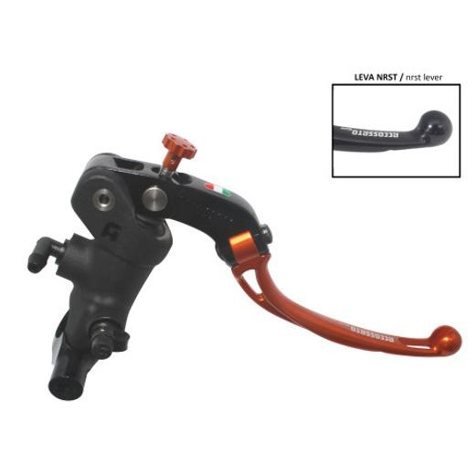 Radial brake master cylinder ACCOSSATO PC009 19 x 18 with folding lever,orange