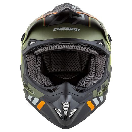 Motocross Helmet CASSIDA CROSS CUP SONIC matt green /orange 2XL