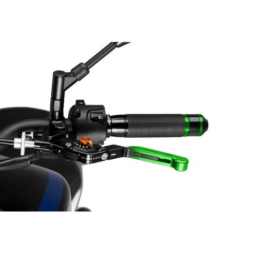 Clutch lever without adapter PUIG 3.0 24VNT raztegljiva poklopna (extendable folding) green/orange