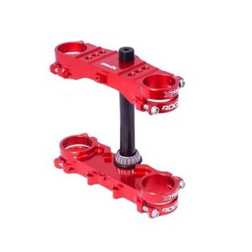 Triple clamp X-TRIG ROCS TECH 40104001 Rdeč