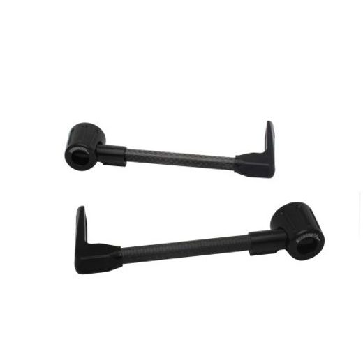 Lever guard ACCOSSATO DE008 with black hose and joint right + left, carbon