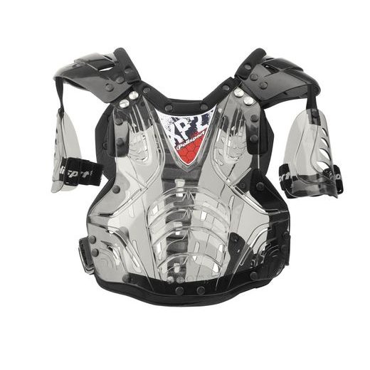 Chest protector POLISPORT XP2 ADULT 8000300001 with arm protectors clear/black
