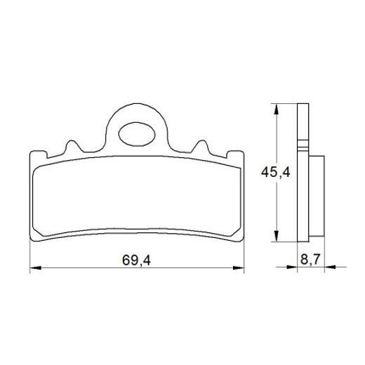 Zavorne obloge ACCOSSATO AGPA184 ST
