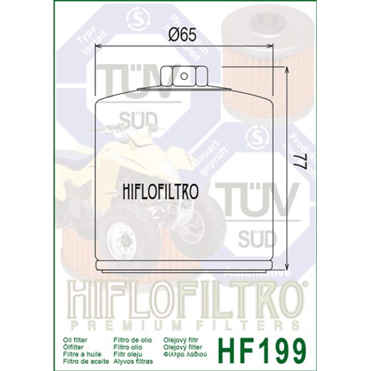 Oljni filter HIFLOFILTRO HF199